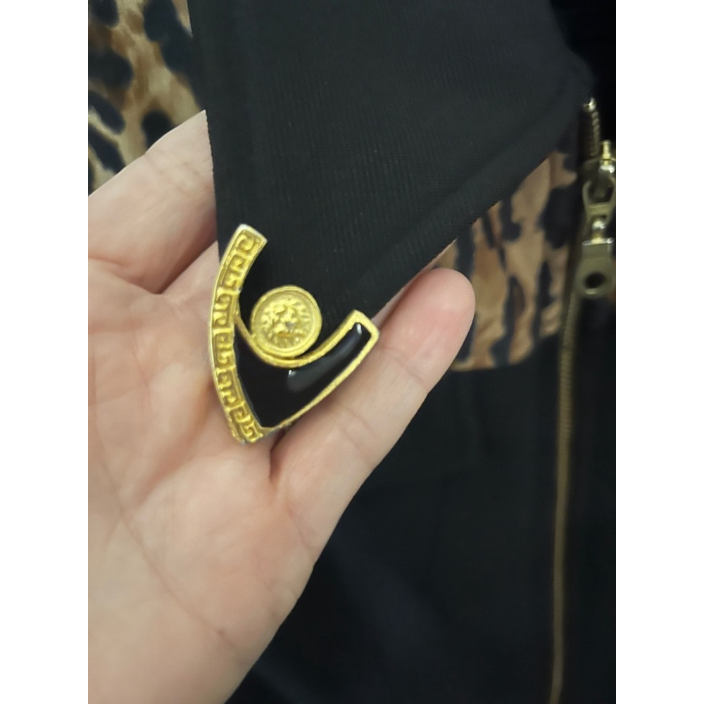 Gantos Vintage Black and Leopard Print Jacket - Size M (Women) - Picture 6 of 8